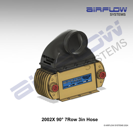 2002X 90° 7Row 3in Hose Oil Cooler Duct