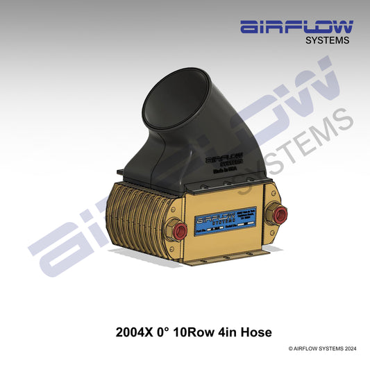 2004X 0° 10 Row 4in Hose Oil Cooler Duct