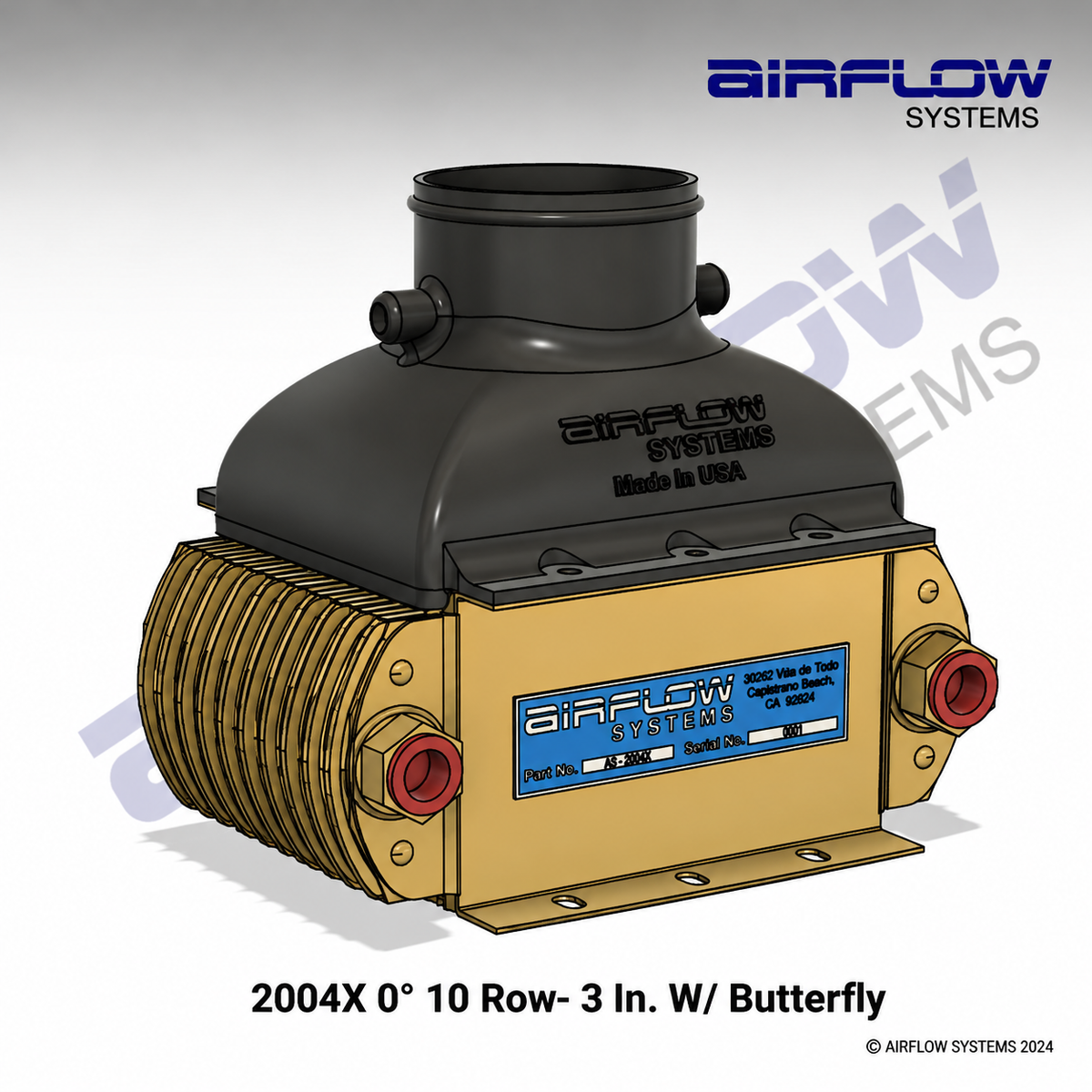 2004X 0 Degree 3 IN. Duct W/ Butterfly Valve