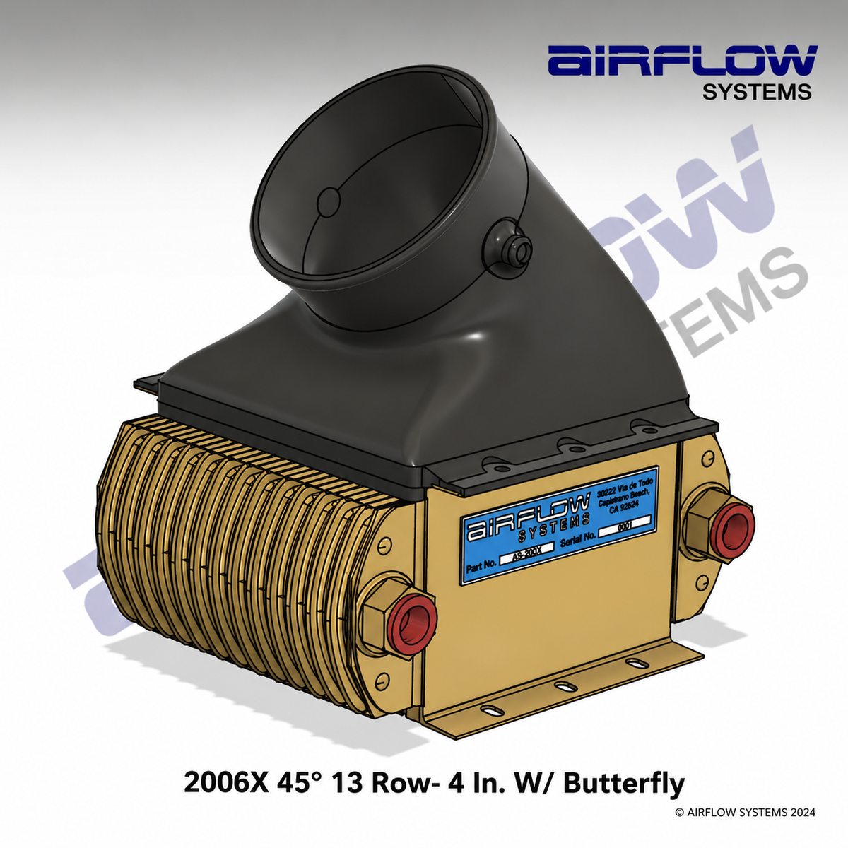 2006X 45 Degree Butterfly Duct- 4 IN.