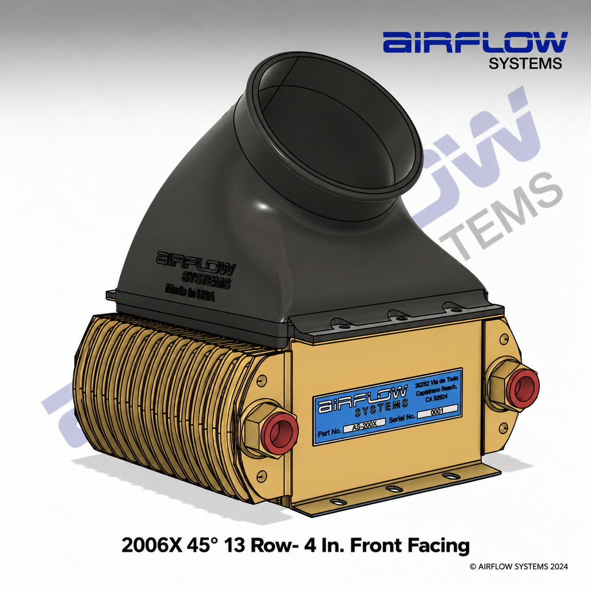 2006X 45 Degree 4 IN. Duct- Front Facing
