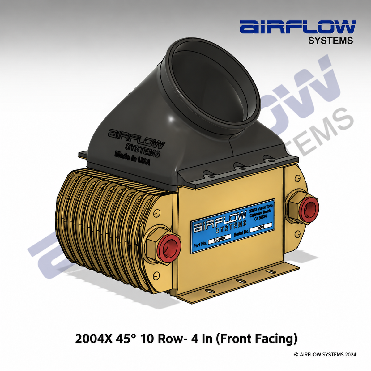 2004X 45 Degree 4 IN. Duct- Front Facing