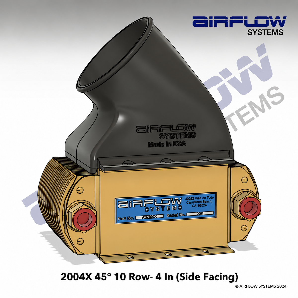 2004X 45 Degree 4 IN. Duct- Side Facing