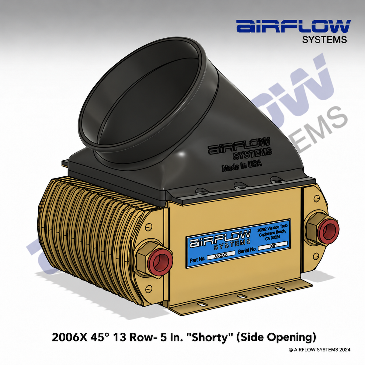 2006X 45 Degree "Shorty" 5 IN. Duct- Side Facing