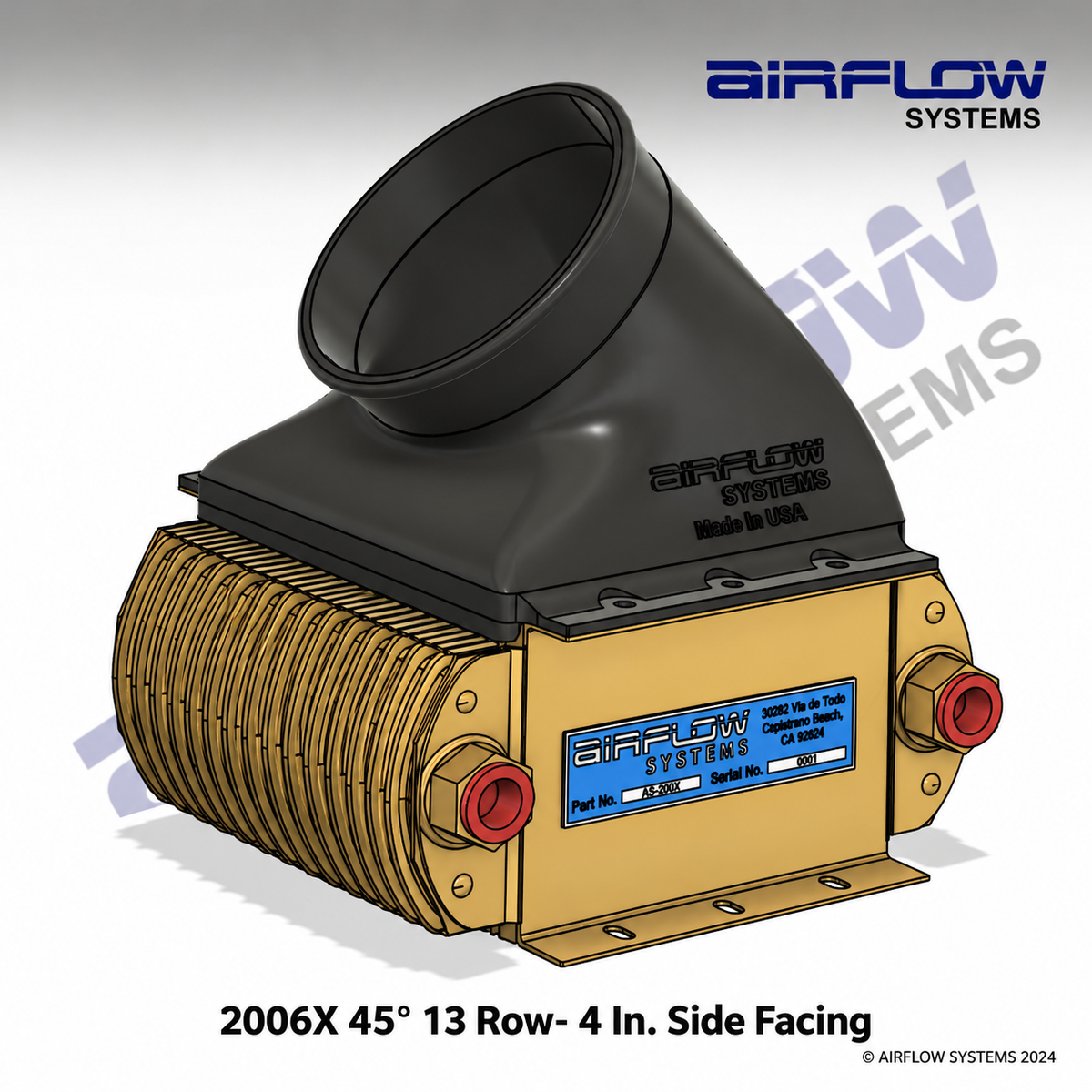 2006X 45 Degree 4 IN. Duct- Side Facing