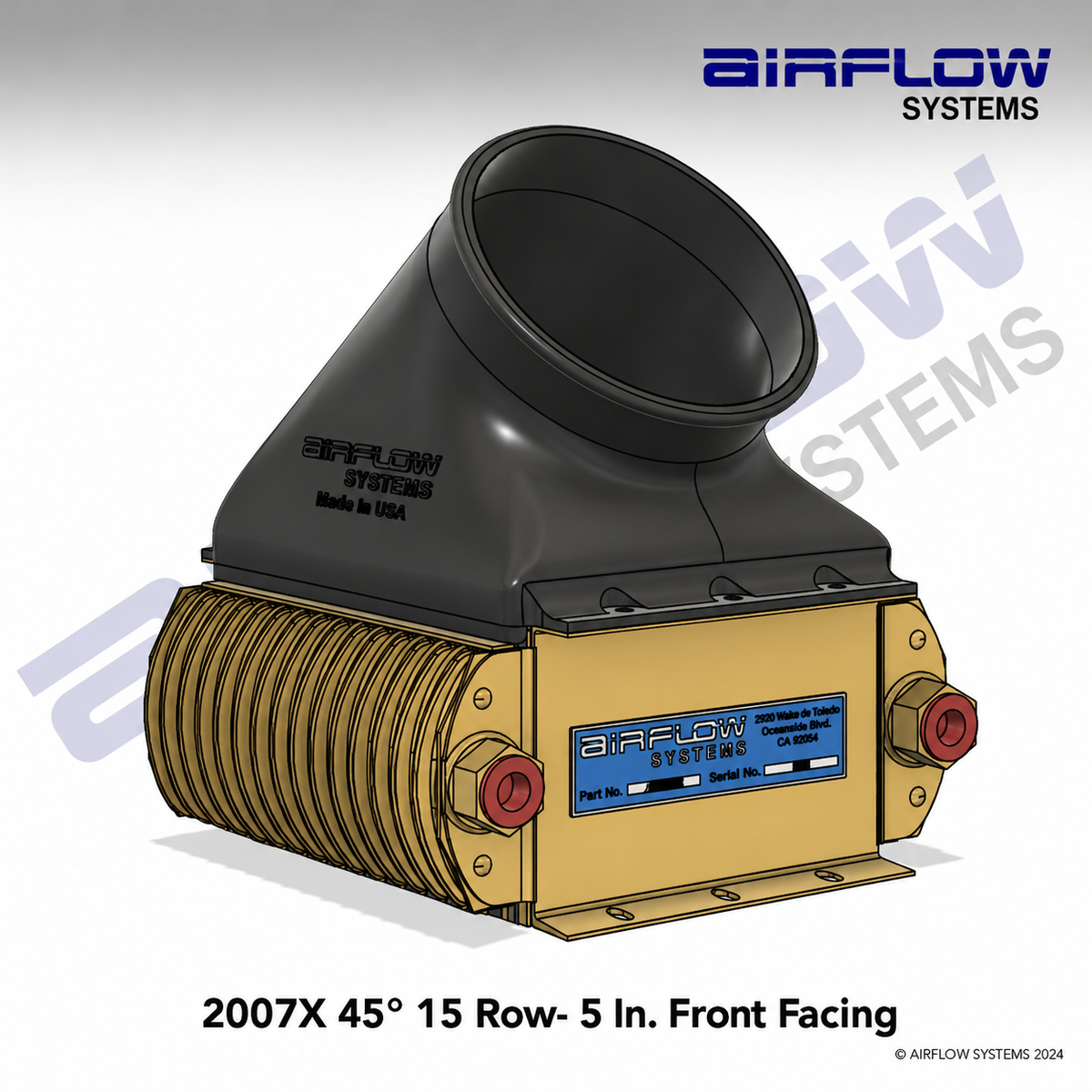 2007X 45 Degree 5 IN. Duct- Front Facing