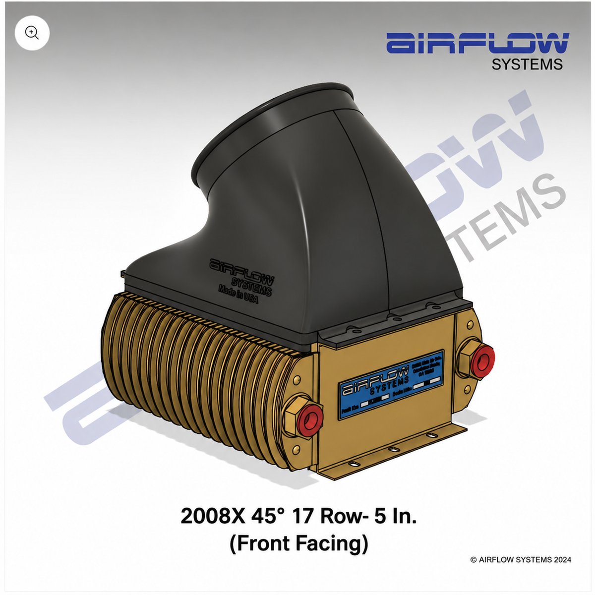 2008X 45 Degree 5 IN. Duct- Front Facing