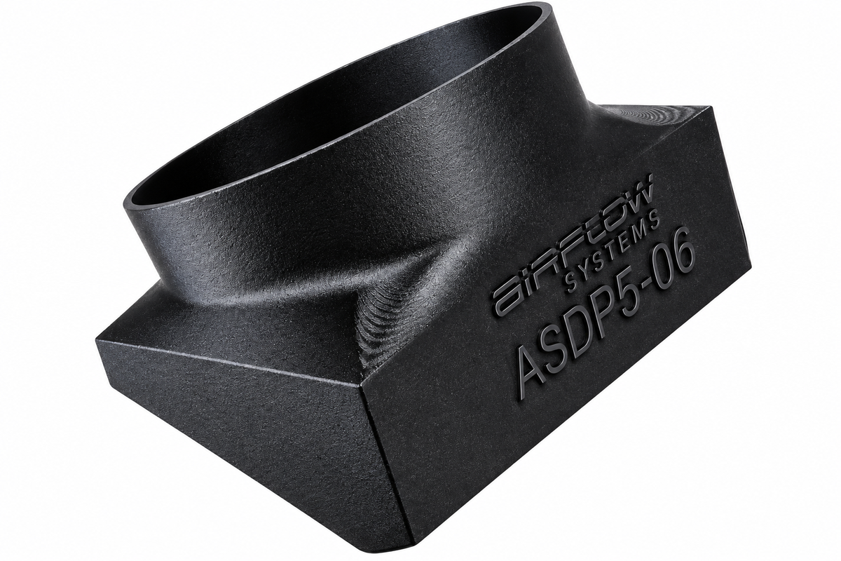 ASDP5-06 Oil Cooler Inlet Duct – 5" SCAT Tubing Adapter for Vans RV-14 and 14A