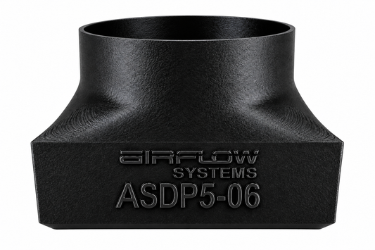 ASDP5-06 Oil Cooler Inlet Duct – 5" SCAT Tubing Adapter for Vans RV-14 and 14A