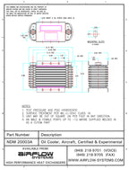 20003A NDM/NTP Aircraft Oil Cooler